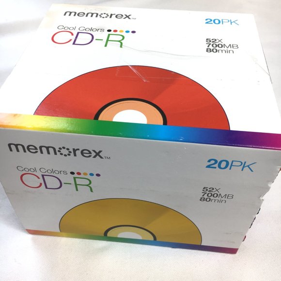Memorex Pack of 20 CD-R Cool Colors Slim Jewel Cases NWT - Picture 4 of 5